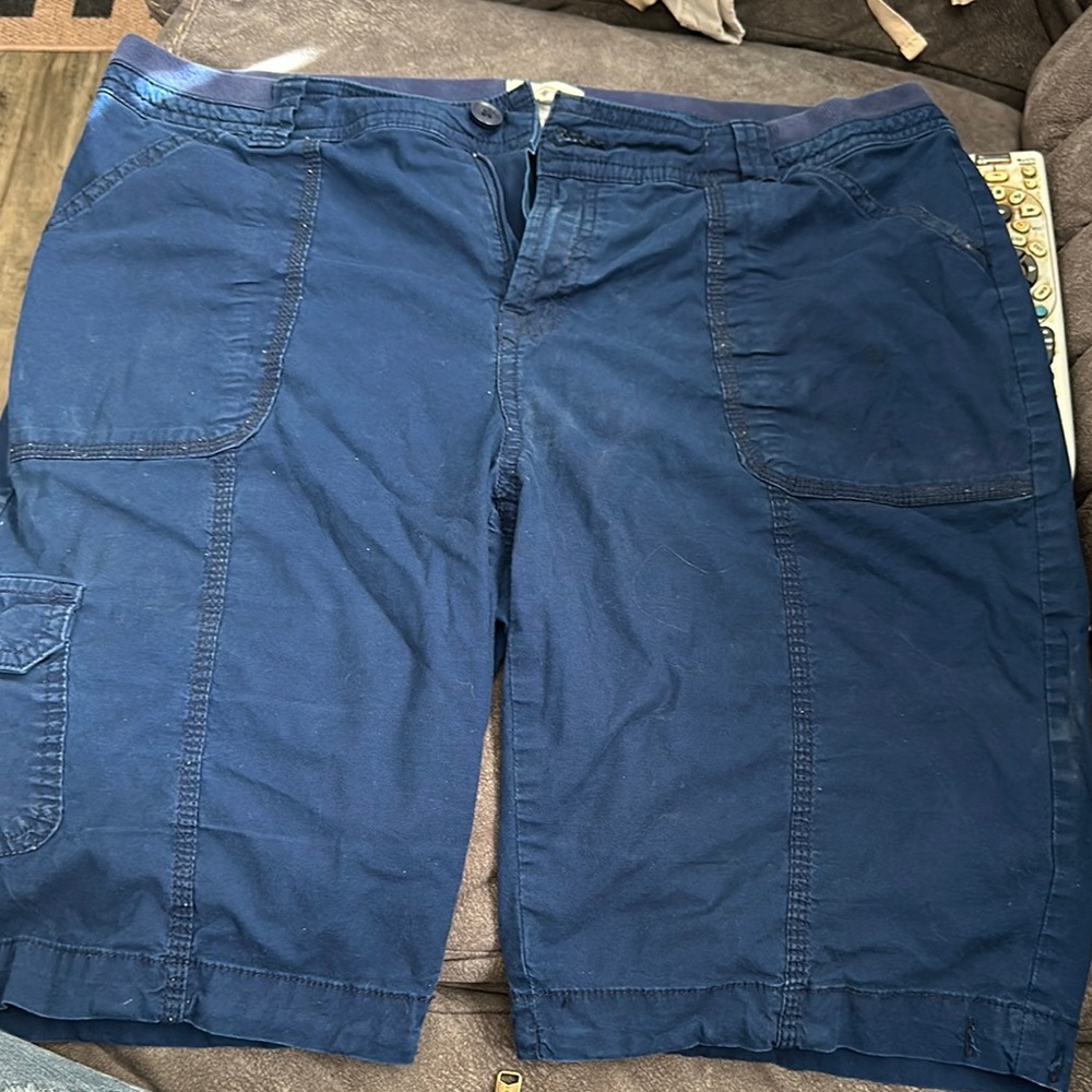 Women’s  Blue Bermuda Cargo Shorts